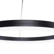 Żyrandol wiszący LED z pilotem ANINA 33W, 1 koło, światło zimne/ciepłe/neutralne, ściemnialny, czarny, regulowana wysokość