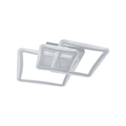 Żyrandol LED z pilotem FARYDA 120 W, 3 kwadraty, światło zimne/ciepłe/neutralne, ściemnialny, biały