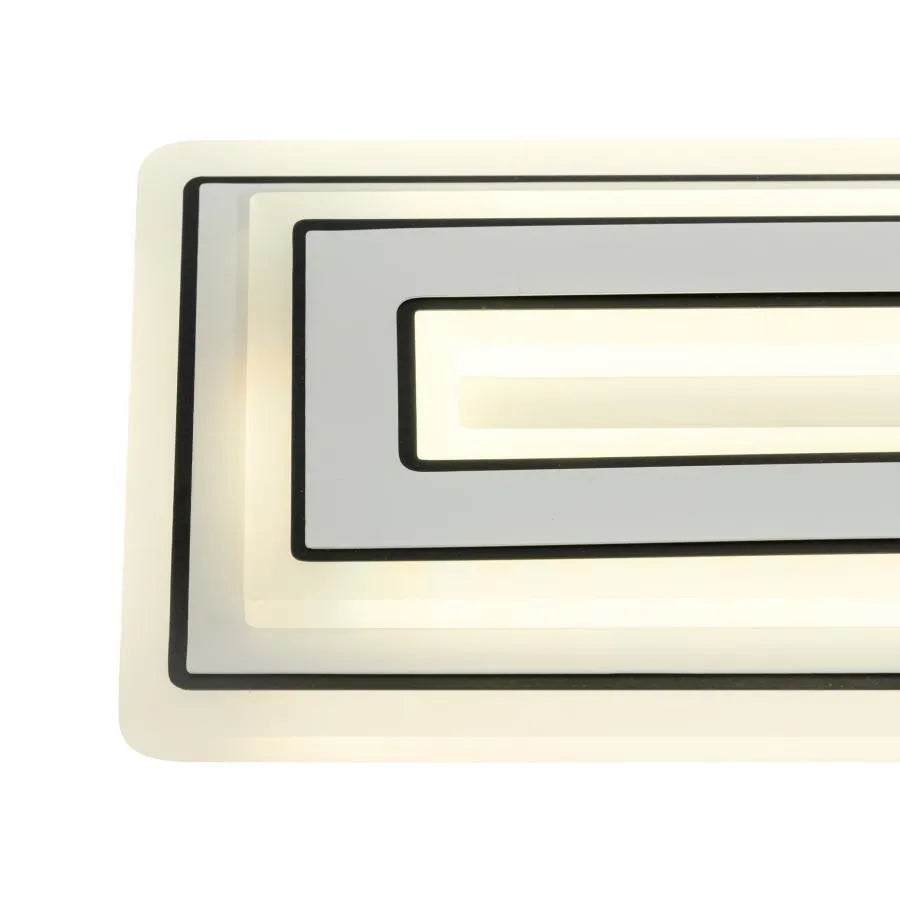 Żyrandol LED CHLOE 100 W, liniowy, światło zimne/ciepłe/neutralne, czarno-biały