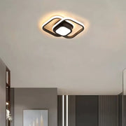 Żyrandol LED DUOFORM, 25 W, geometryczny wzór, zaokrąglony kwadrat, czarny, ciepłe/zimne/neutralne światło