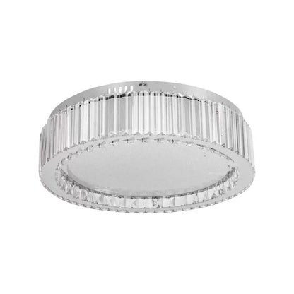 Żyrandol LED z pilotem i kryształem MADOX 80W, zimne/ciepłe/neutralne światło, ściemnialny, srebrny