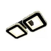 Żyrandol LED z pilotem QUADRIS, 24W, 2 kwadraty, zimne/ciepłe/neutralne światło, ściemnialny, czarny