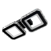 Żyrandol LED z pilotem QUADRIS, 24W, 2 kwadraty, zimne/ciepłe/neutralne światło, ściemnialny, czarny