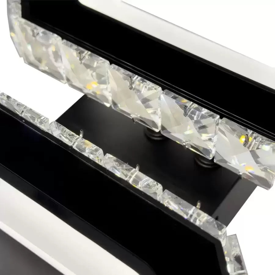 Żyrandol LED z pilotem QUADRIS, 24W, 2 kwadraty, zimne/ciepłe/neutralne światło, ściemnialny, czarny