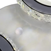 Żyrandol LED z pilotem i kryształem NOVA ROTONDA 29W, 2 koła, światło zimne/ciepłe/neutralne, biały