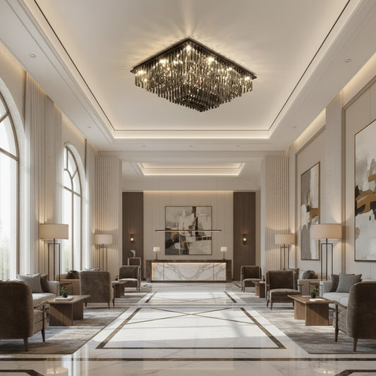Candelabru Cristal, Brady, 14xE14, Rectangular, Gri Candelabre Cristal Default Title Alessandro Design