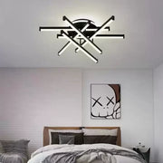 Żyrandol LED z pilotem FILO 188 W, 6 elementów, liniowy, światło zimne/ciepłe/neutralne, ściemnialny, czarny
