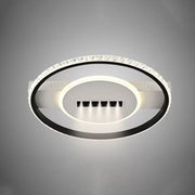 Żyrandol LED z pilotem Neil 38W ściemnialny czarny biały