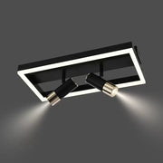 Żyrandol LED z pilotem i regulowanym projektorem ROHAN 26 W, zimne/ciepłe/neutralne światło, ściemnialny, czarny