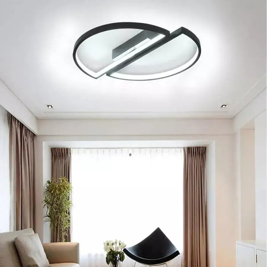 Żyrandol LED z pilotem VECTOR ARCUS 35W, 2-elementowy, światło zimne/ciepłe/neutralne, ściemnialny, czarny