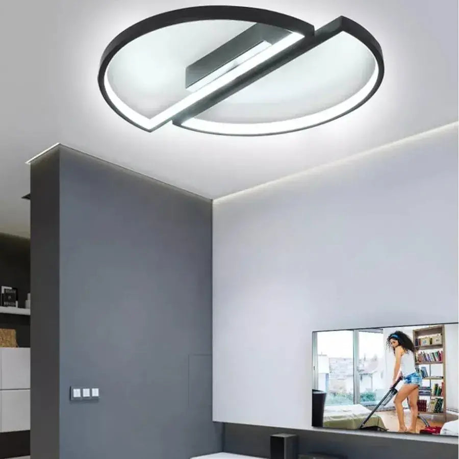 Żyrandol LED z pilotem VECTOR ARCUS 35W, 2-elementowy, światło zimne/ciepłe/neutralne, ściemnialny, czarny