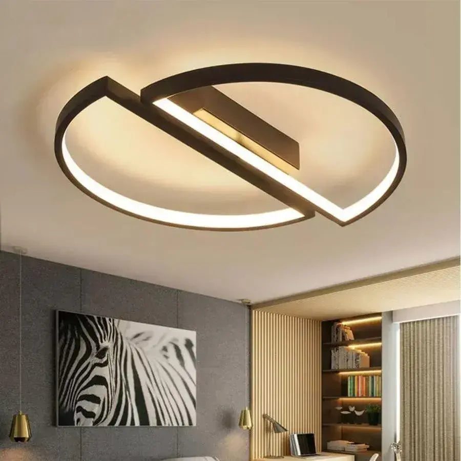 Żyrandol LED z pilotem VECTOR ARCUS 35W, 2-elementowy, światło zimne/ciepłe/neutralne, ściemnialny, czarny