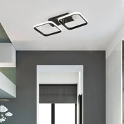Żyrandol LED VERTEX Grid Parallel Squares, 33 W, 2 kwadraty Zimne/Ciepłe/Neutralne światło, Czarny