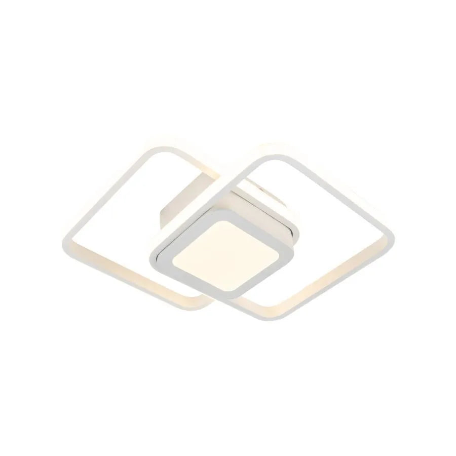 Żyrandol LED DUOFORM 36W, 3 kwadraty, światło zimne/ciepłe/neutralne, biały