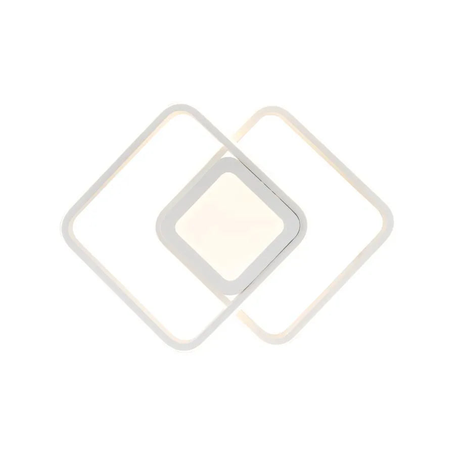 Żyrandol LED DUOFORM 36W, 3 kwadraty, światło zimne/ciepłe/neutralne, biały
