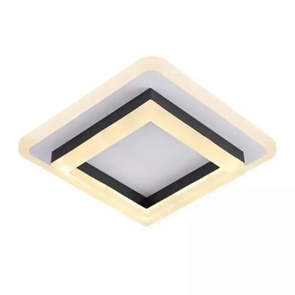 Nowoczesny żyrandol LED 29W, długość 20 cm, kwadratowy, światło zimne/ciepłe/neutralne, czarny