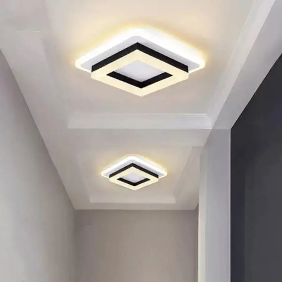 Nowoczesny żyrandol LED 29W, długość 20 cm, kwadratowy, światło zimne/ciepłe/neutralne, czarny