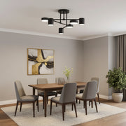 Żyrandol LED GALIOS 72 W, 6 elementów, zimne/ciepłe/neutralne światło, czarny