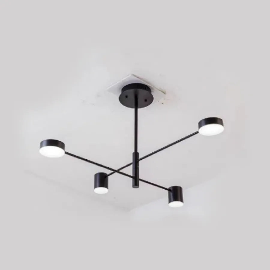Żyrandol LED GALIOS 48W, 4 elementy, światło zimne/ciepłe/neutralne, czarny