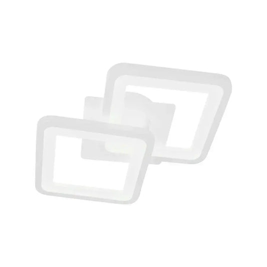 Żyrandol LED GIANI 26W, 2 kwadraty, światło zimne/ciepłe/neutralne, biały