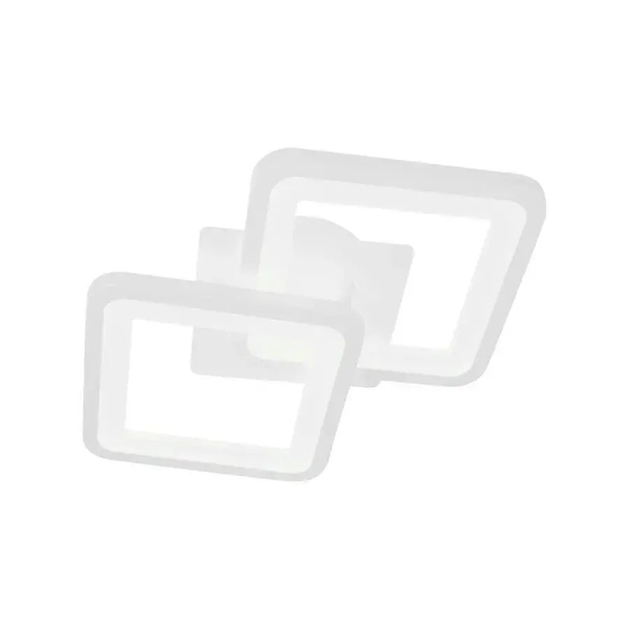 Żyrandol LED GIANI 26W, 2 kwadraty, światło zimne/ciepłe/neutralne, biały