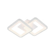 Żyrandol LED GIANI 26W, 2 kwadraty, światło zimne/ciepłe/neutralne, biały