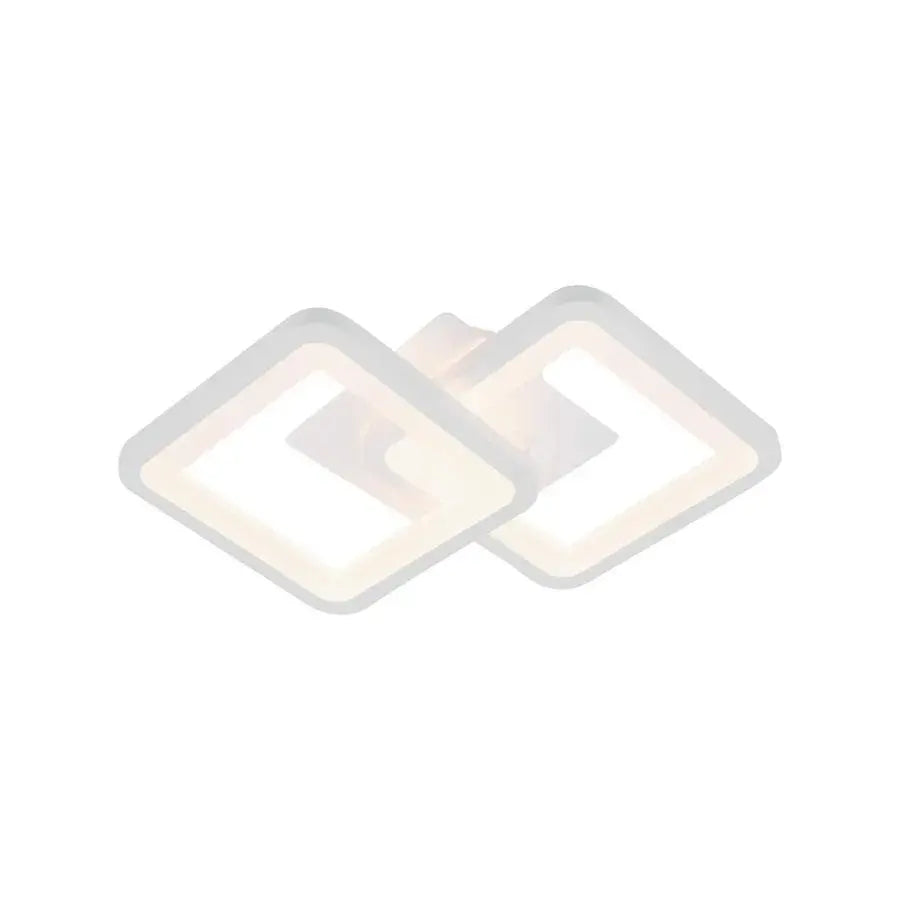 Żyrandol LED GIANI 26W, 2 kwadraty, światło zimne/ciepłe/neutralne, biały