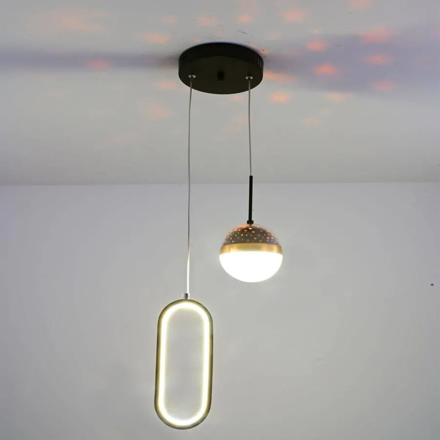 Żyrandol wiszący LED GILONA 42W, światło zimne/ciepłe/neutralne, czarny