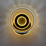 Kryształowy żyrandol LED Inara, 40 W, zimne/ciepłe/neutralne światło, czarny