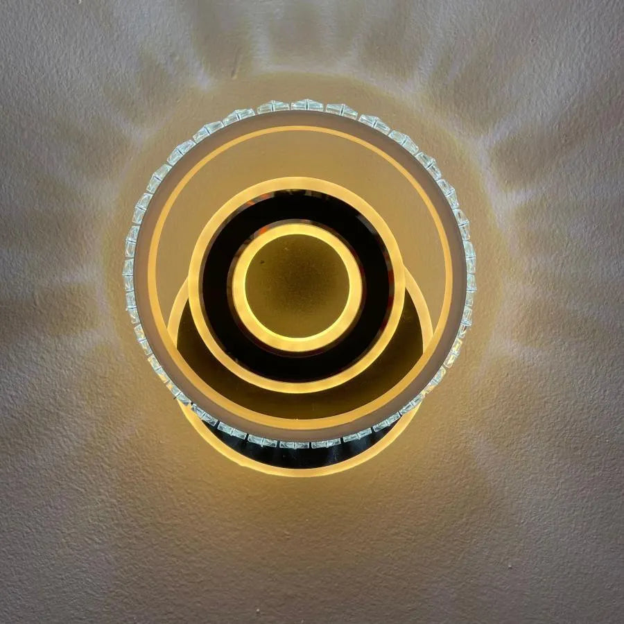 Kryształowy żyrandol LED Inara, 40 W, zimne/ciepłe/neutralne światło, czarny