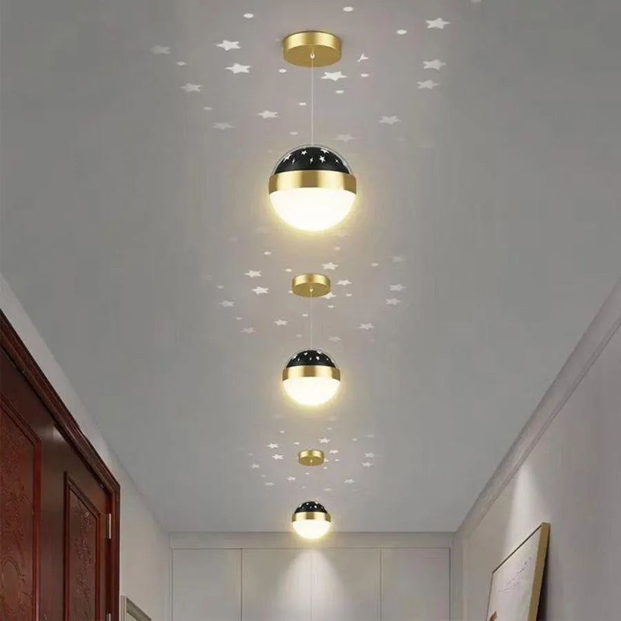 Żyrandol LED Itrisi, 9W, metalowy, złoty i czarny