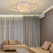 Żyrandol LED z pilotem GENTIANA 83W, 3 elipsy, światło zimne/ciepłe/neutralne, ściemnialny, biały 