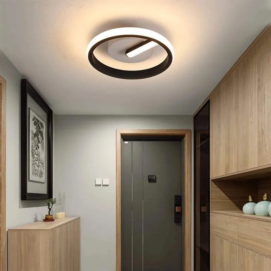 Żyrandol LED VICTORIA 16W, okrągły, światło zimne/ciepłe/neutralne, czarno-biały