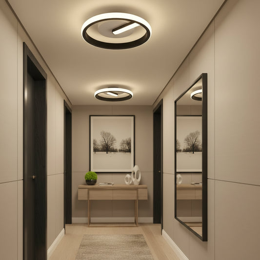 Żyrandol LED VICTORIA 19W, Okrągły, Światło Zimne/Ciepłe/Neutralne, Czarny, Biały