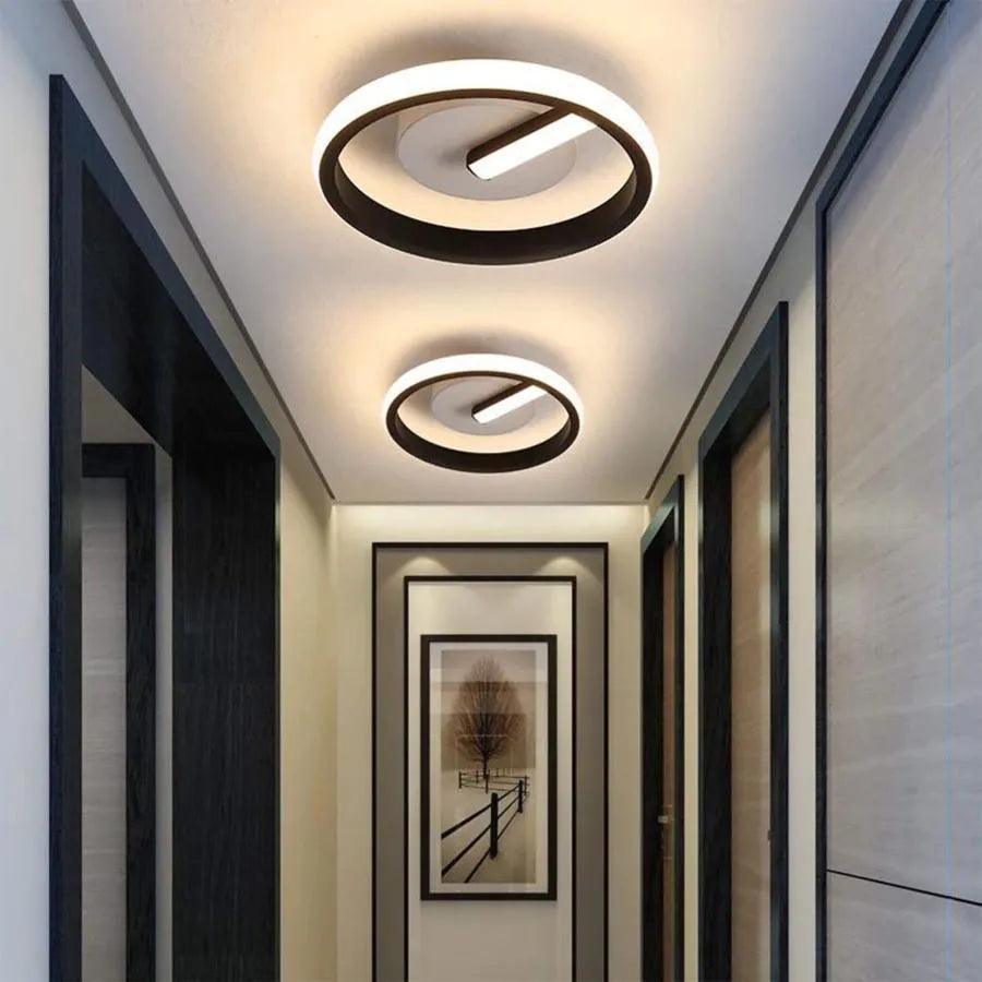 Żyrandol LED VICTORIA 16W, okrągły, światło zimne/ciepłe/neutralne, czarno-biały