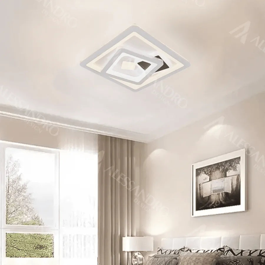 Żyrandol LED Juliette 36W Czarny Biały 