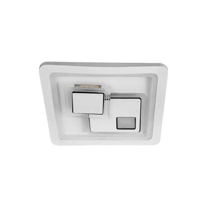 Żyrandol LED KEREN 24W, średnica 26 cm, kwadratowy, światło zimne/ciepłe/neutralne, biały