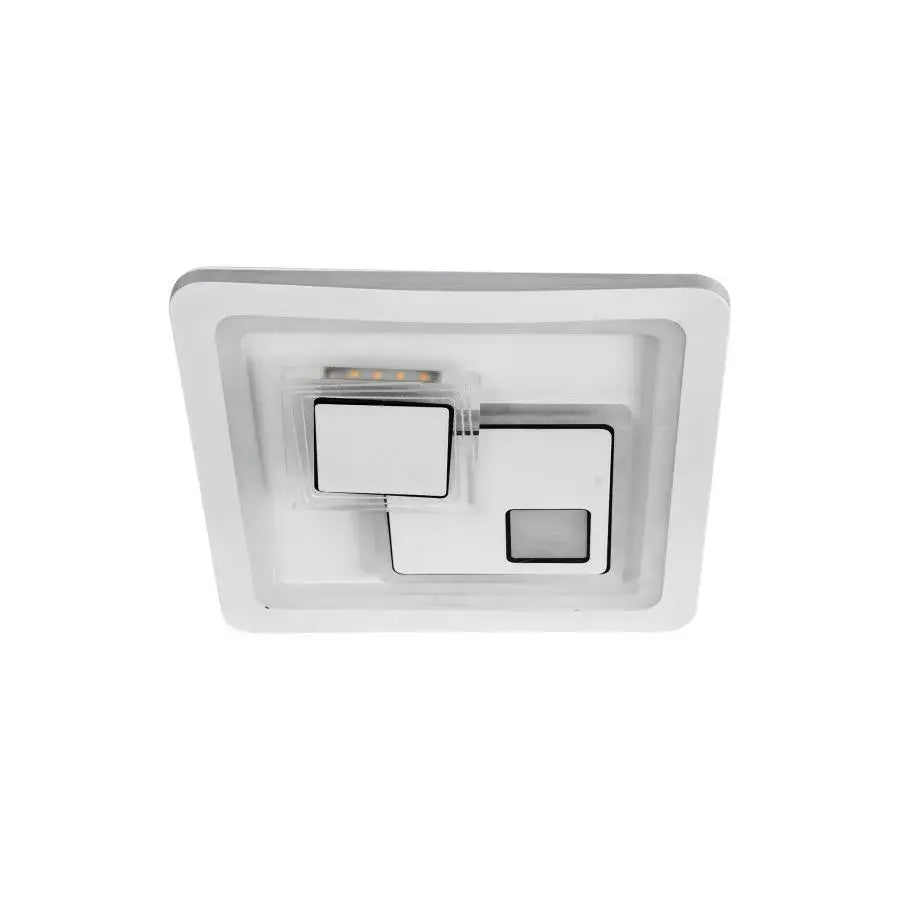 Żyrandol LED KEREN 24W, średnica 26 cm, kwadratowy, światło zimne/ciepłe/neutralne, biały