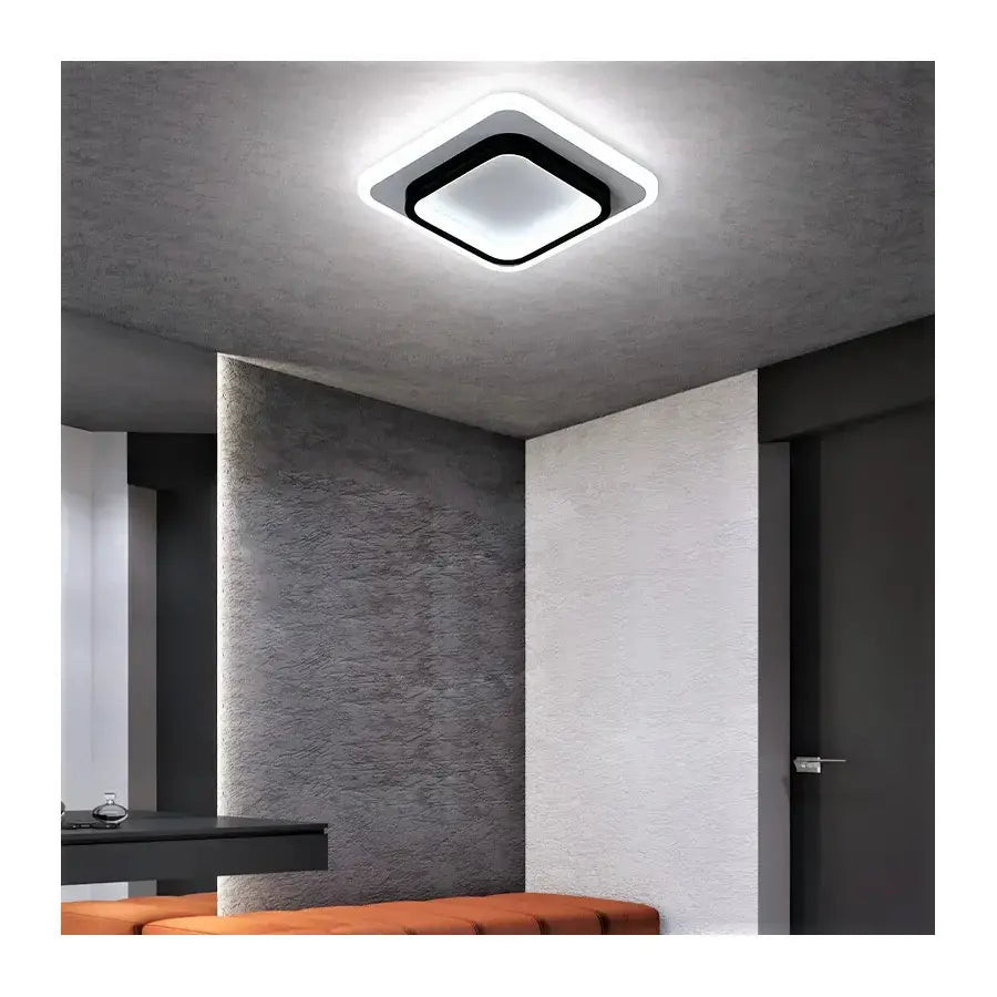 Żyrandol LED Khai 20W Czarny Biały