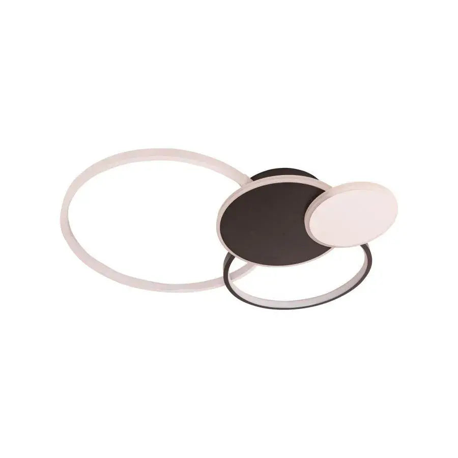 Żyrandol LED Libra z pilotem, 120 W, biały z czarnym, akrylowy, ściemnialny