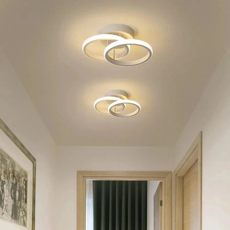 Żyrandol LED VERTEX CIRCULA 24W, 2 okręgi, światło zimne/ciepłe/neutralne, biały
