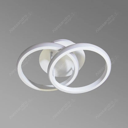 Żyrandol LED VERTEX CIRCULA 24W, 2 okręgi, światło zimne/ciepłe/neutralne, biały