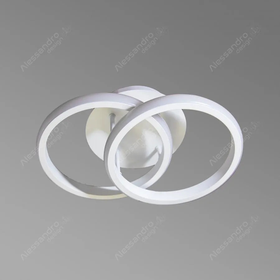 Żyrandol LED VERTEX CIRCULA 24W, 2 okręgi, światło zimne/ciepłe/neutralne, biały