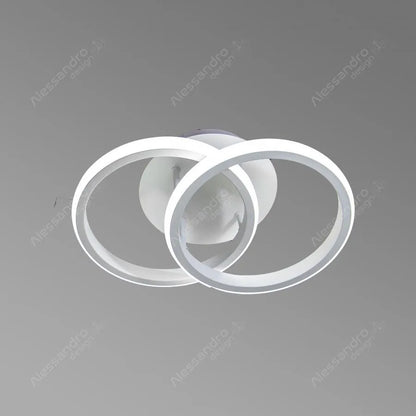 Żyrandol LED VERTEX CIRCULA 24W, 2 okręgi, światło zimne/ciepłe/neutralne, biały