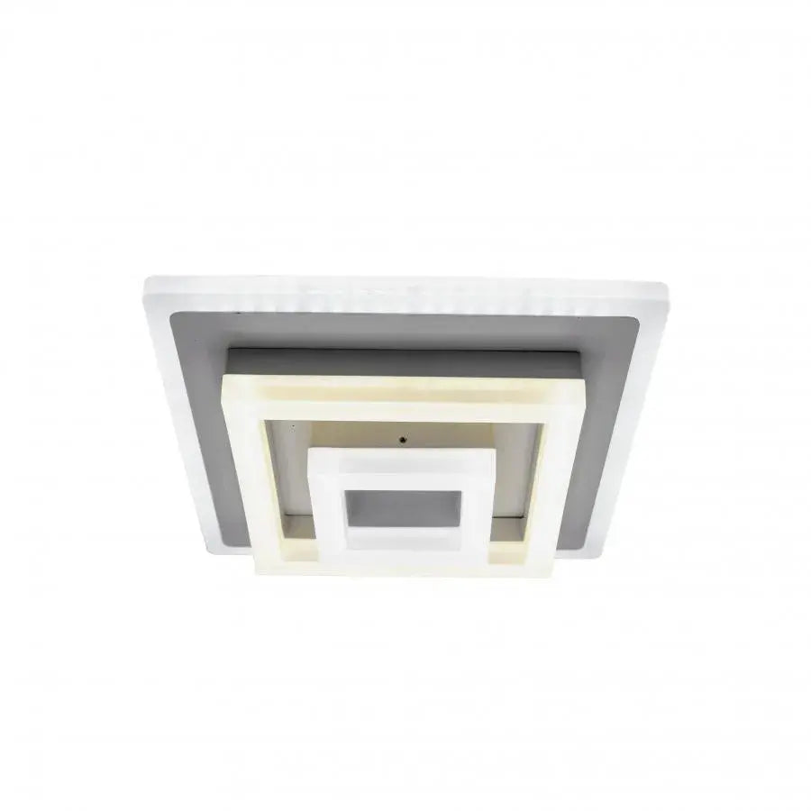 Żyrandol LED MEDEEA 24W, średnica 26 cm, kwadratowy, światło zimne/ciepłe/neutralne, biały