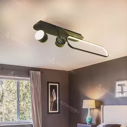 Żyrandol LED MEISSUN 44W, liniowy, światło zimne/ciepłe/neutralne, czarny