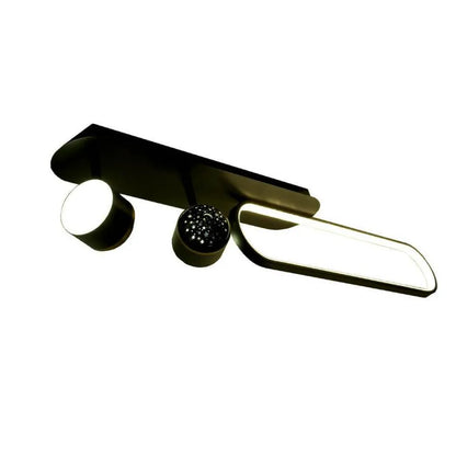 Żyrandol LED MEISSUN 44W, liniowy, światło zimne/ciepłe/neutralne, czarny