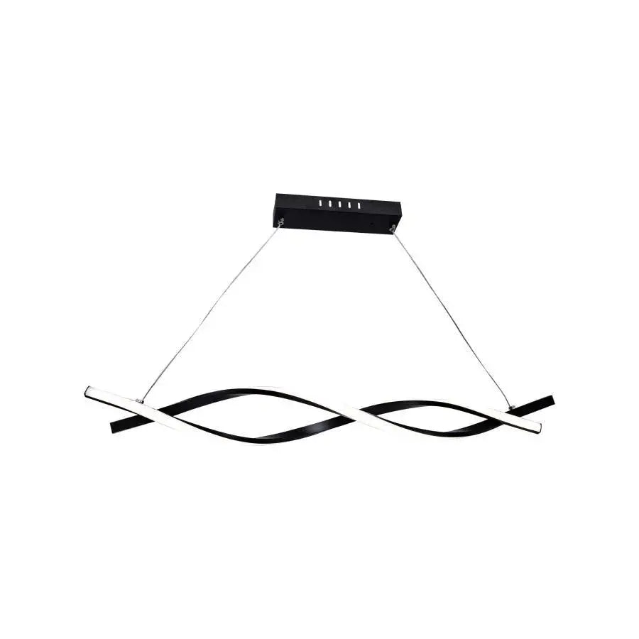 Żyrandol wiszący LED z pilotem FLUX, 80 W, regulowana wysokość, zimne/ciepłe/neutralne światło, ściemnialny, czarny