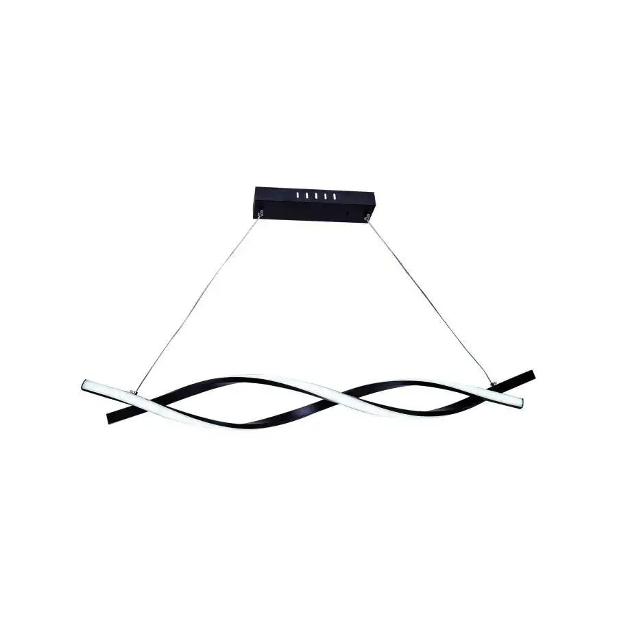 Żyrandol wiszący LED z pilotem FLUX, 80 W, regulowana wysokość, zimne/ciepłe/neutralne światło, ściemnialny, czarny