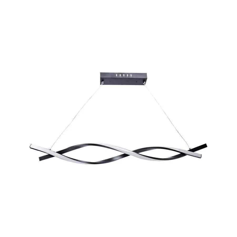 Żyrandol wiszący LED z pilotem FLUX, 80 W, regulowana wysokość, zimne/ciepłe/neutralne światło, ściemnialny, czarny